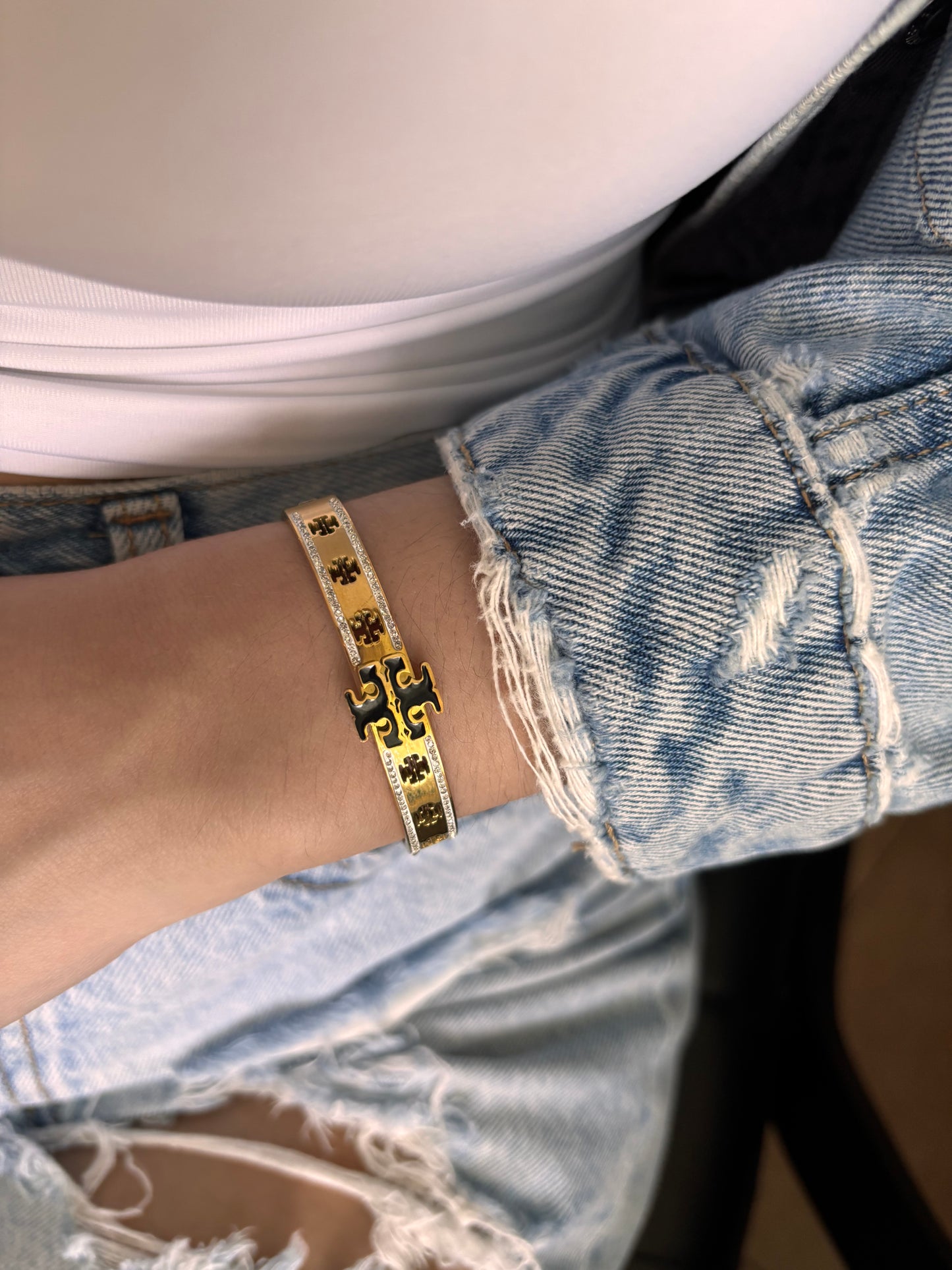 Torr Black Bangle