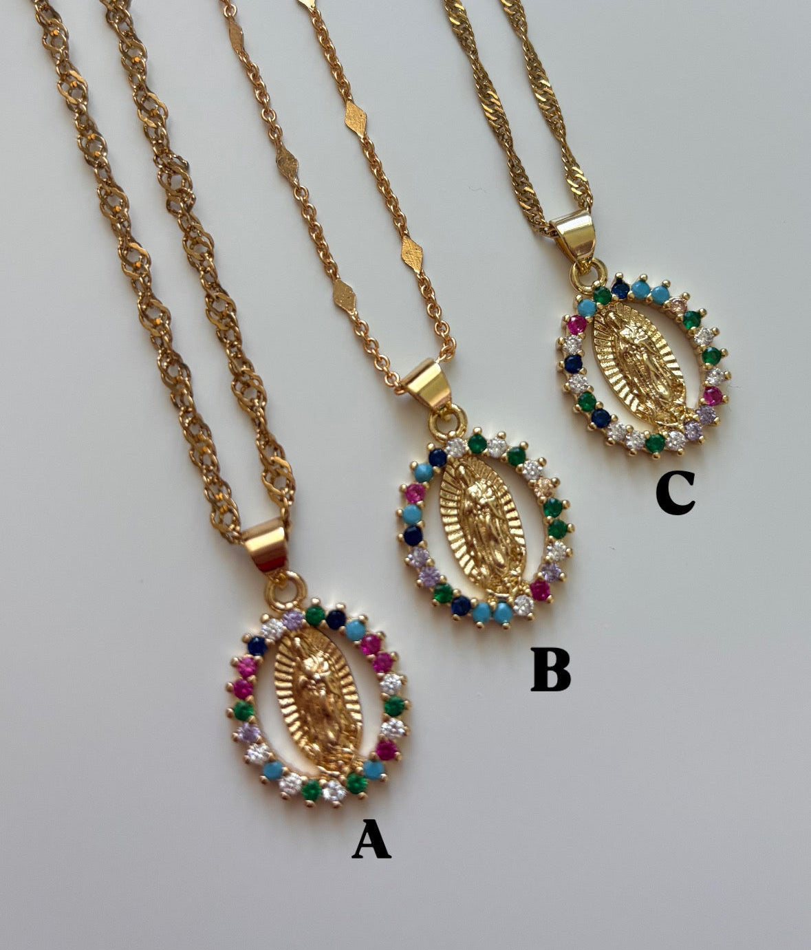 Virgen necklaces