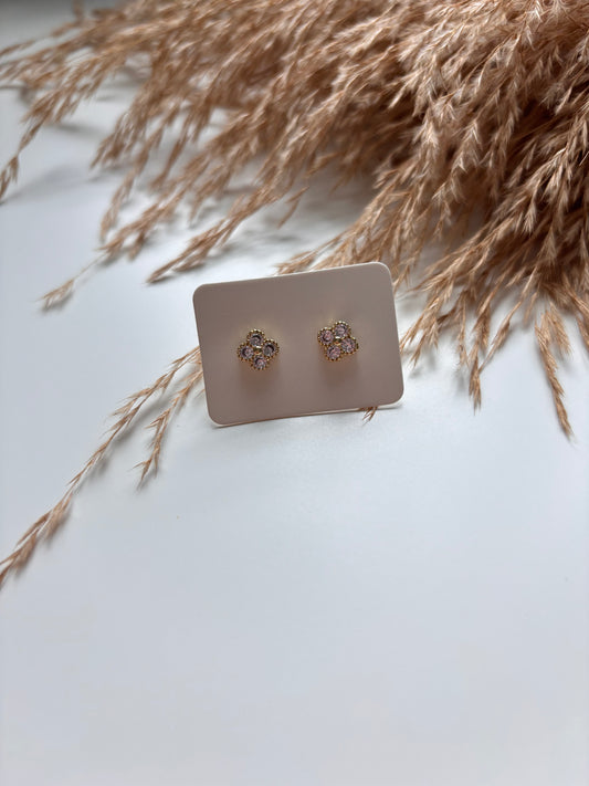 Clear Trebol Studs