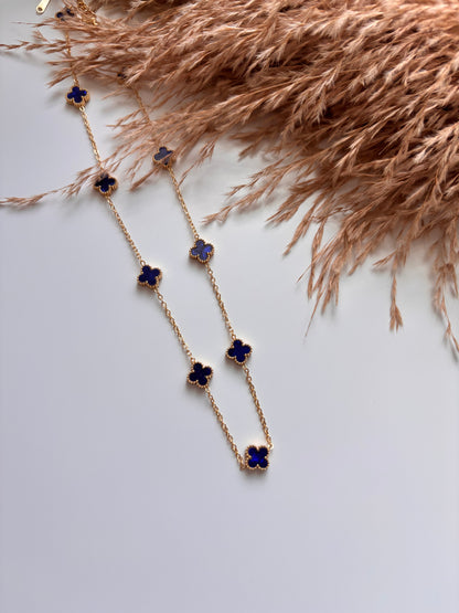 Dark blue Trebol Necklace