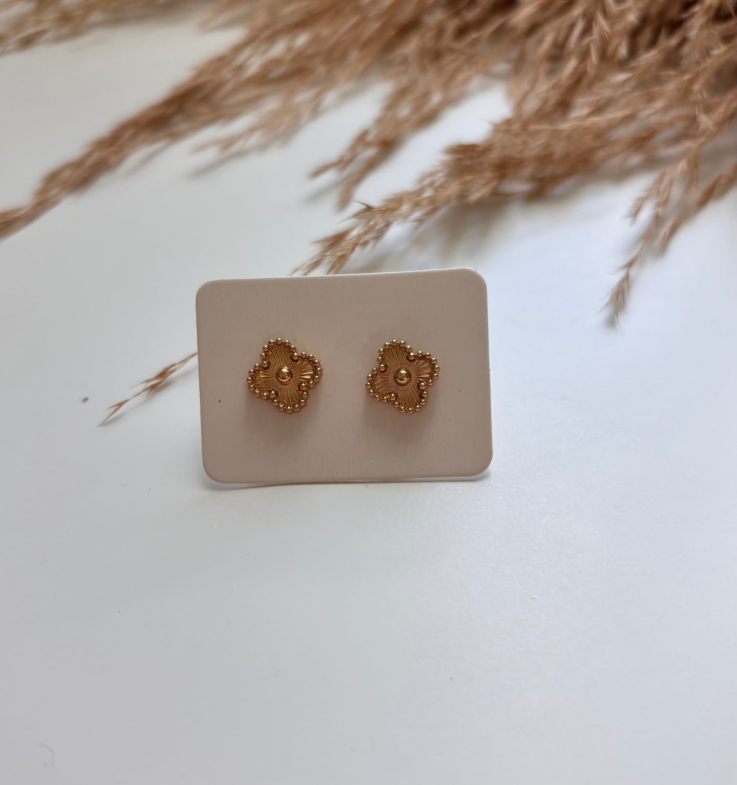 Gold Mini Trebol Studs