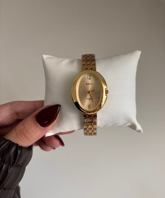 Gold Oval Watch