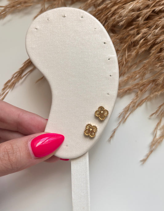 Gold Mini Trebol Studs