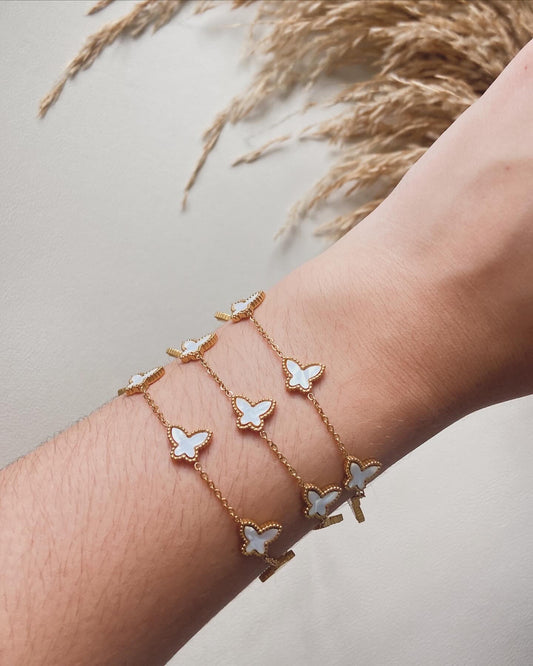 White butterfly bracelet