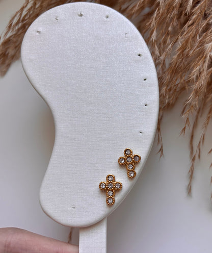 Shine Cross Studs