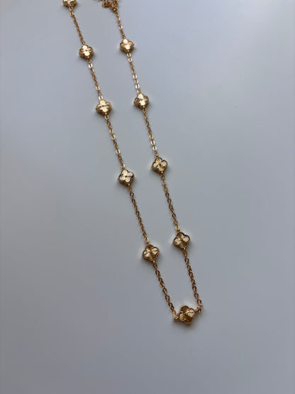 Multiple trebol Gold Necklace