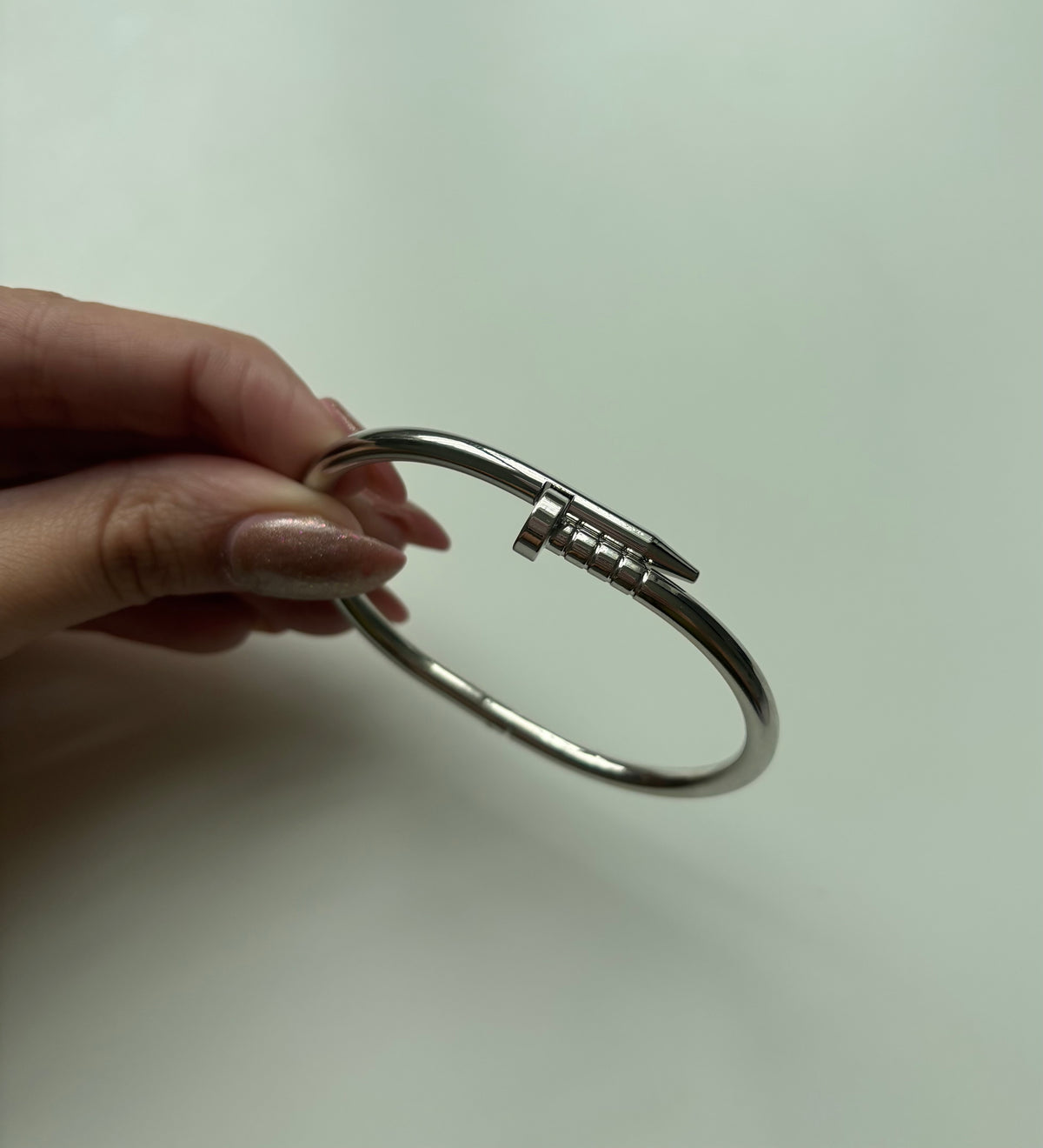 plata clavo bangle