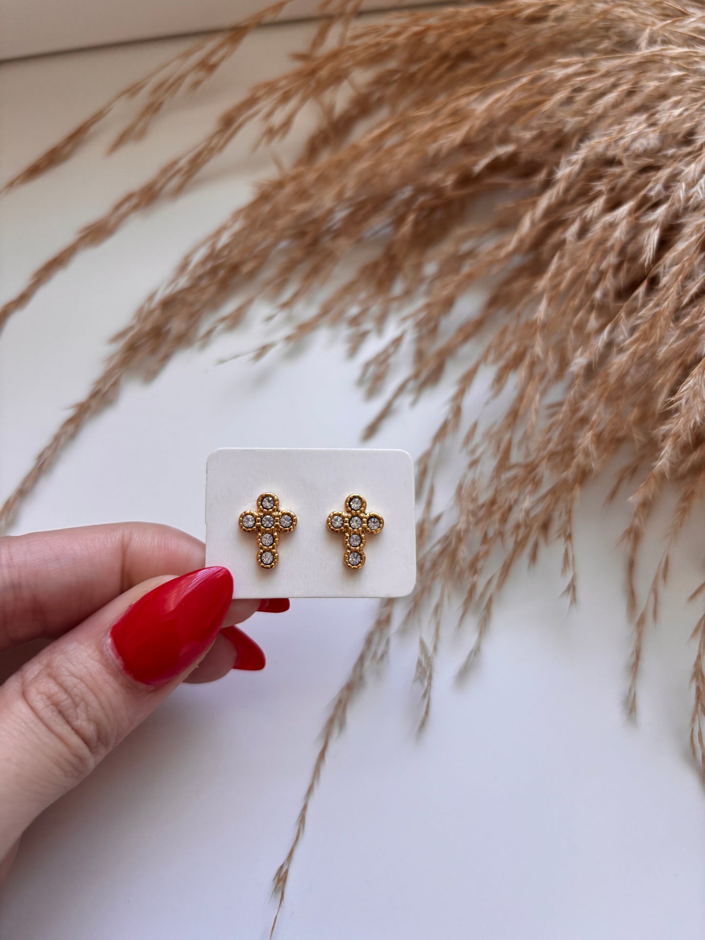 Shine Cross Studs