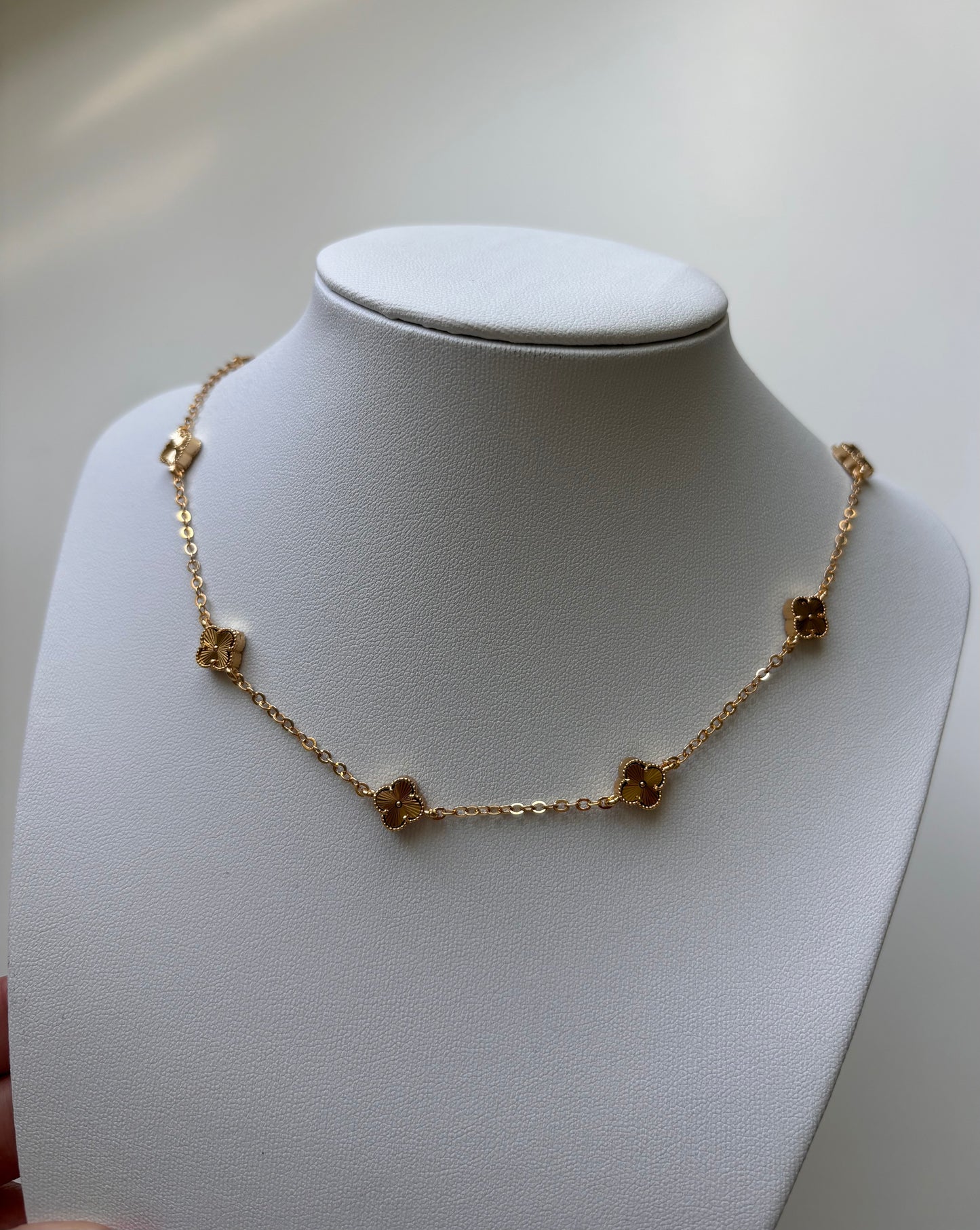 Multiple trebol Gold Necklace