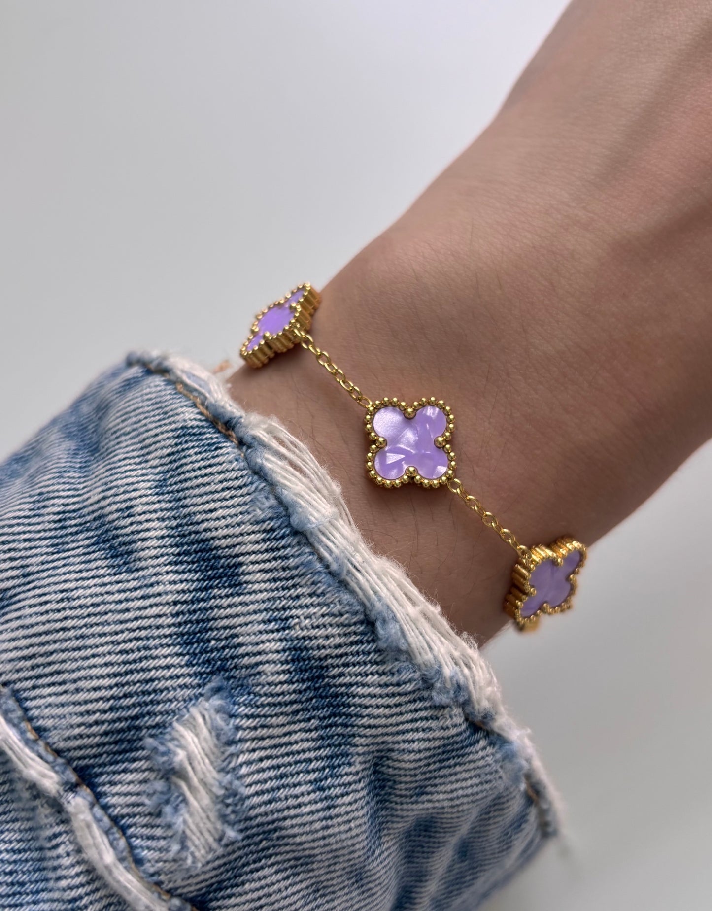 Purple Trebol Bracelet