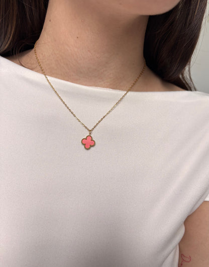 Pink Trebol necklace