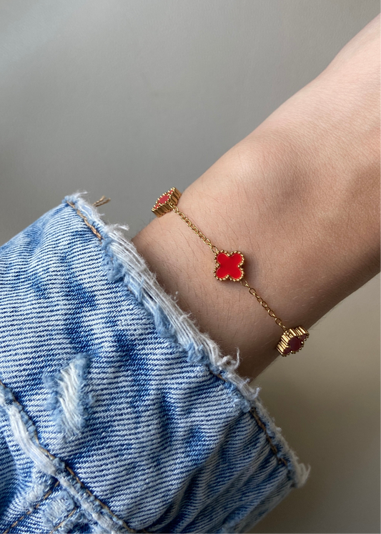 Red Trébol Bracelet