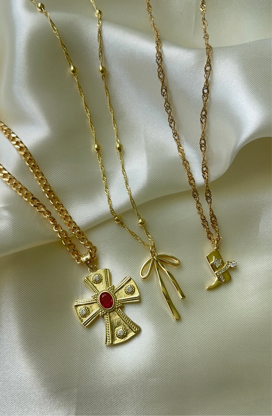 Gold necklaces