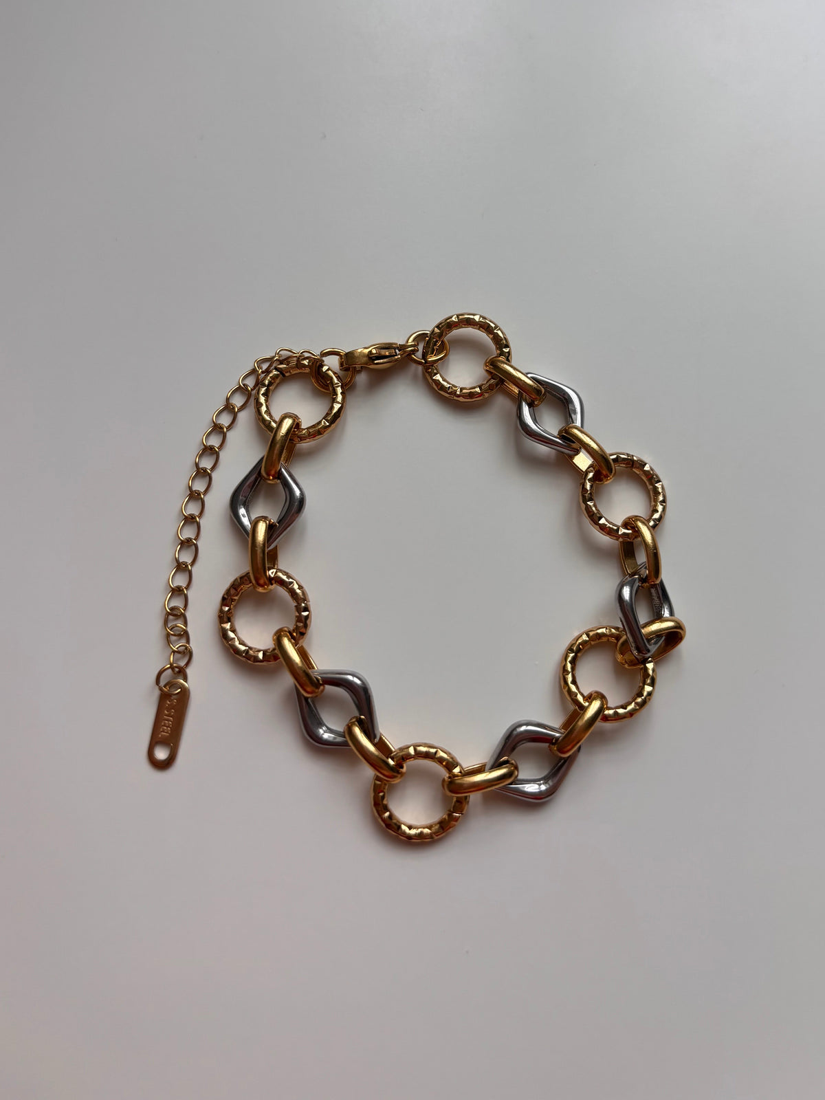 Dos tonos Chunky bracelet
