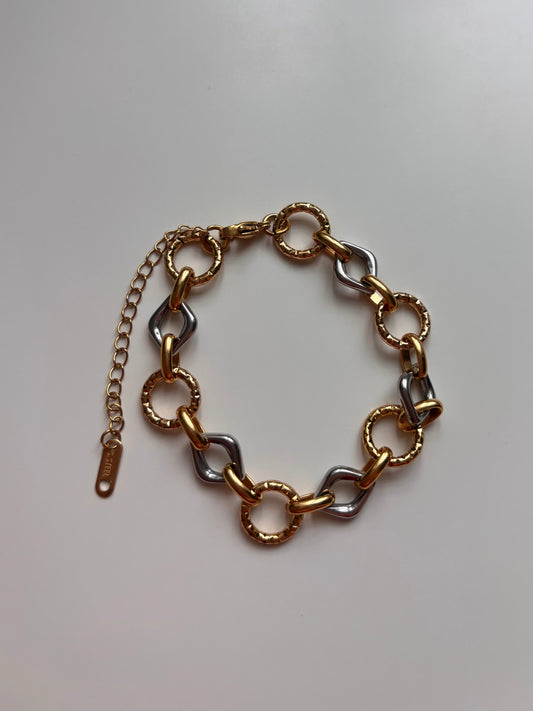 Dos tonos Chunky bracelet