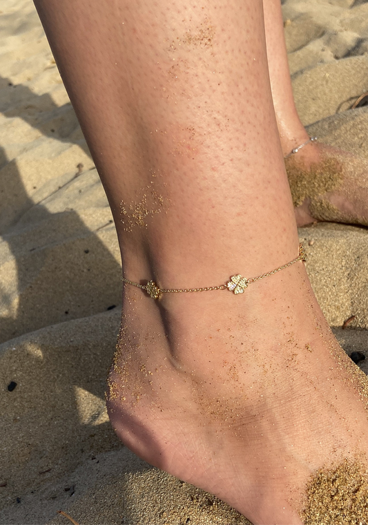 Trebol Anklet