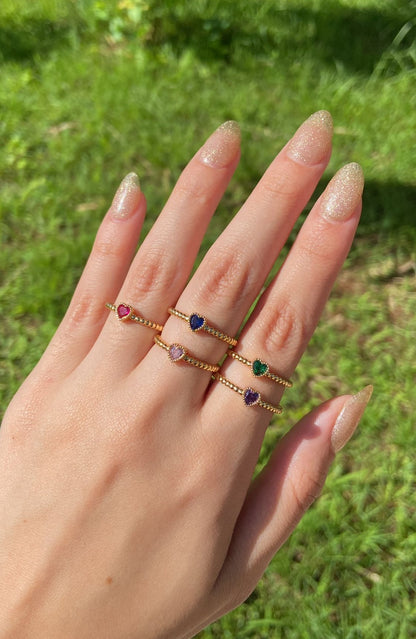 Heart rings