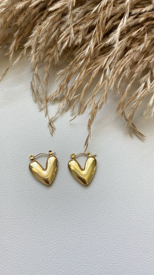 Heart chunky hoops