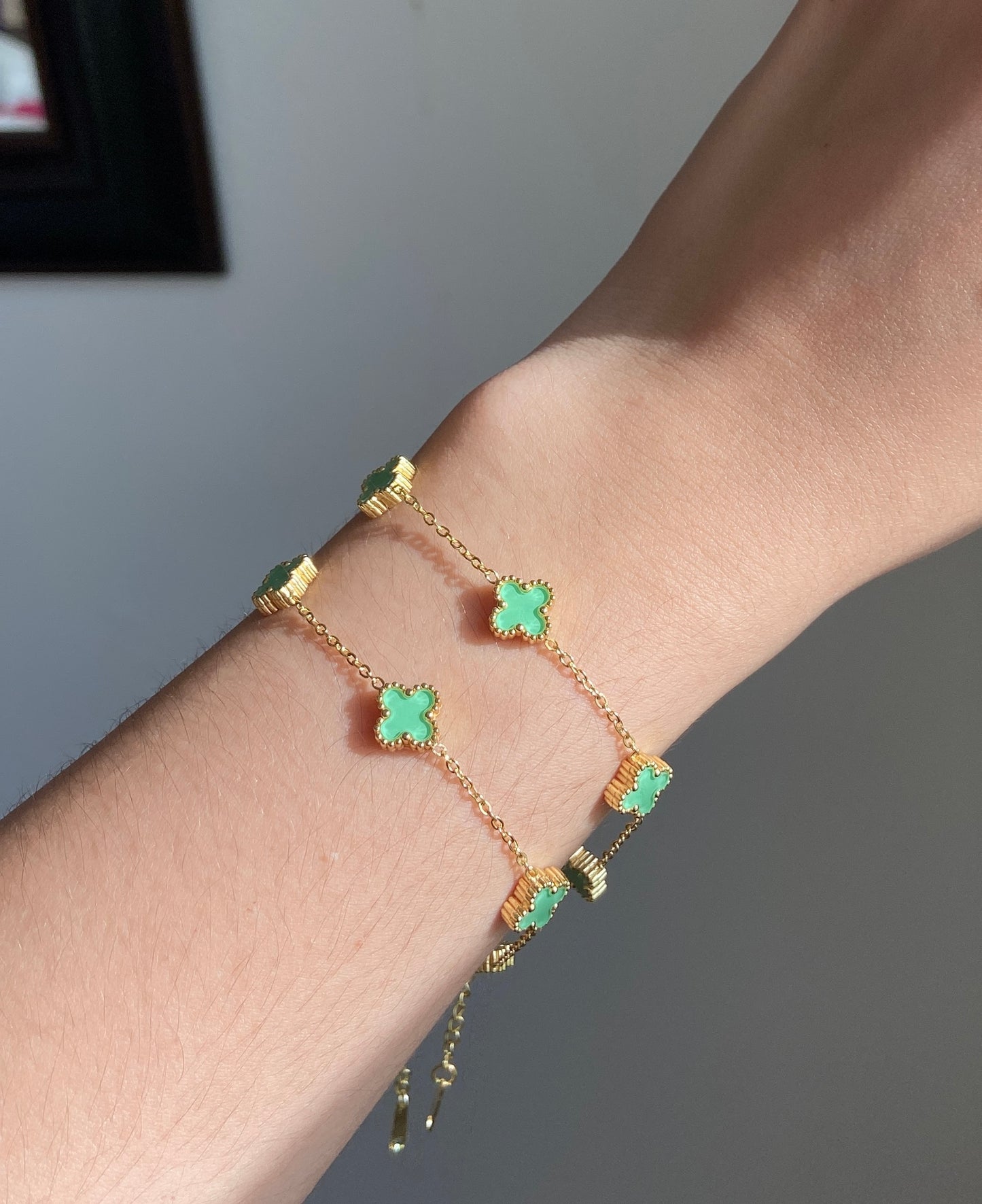 Green trébol bracelet